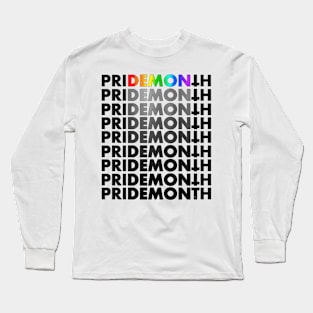 PRIDE DEMON (Black Text) Long Sleeve T-Shirt